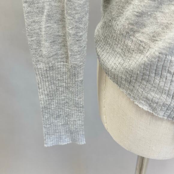 Banana Republic Gray Long Sleeve Ruffle Lightweight Shrug Cardigan Size Small - Picture 9 of 15